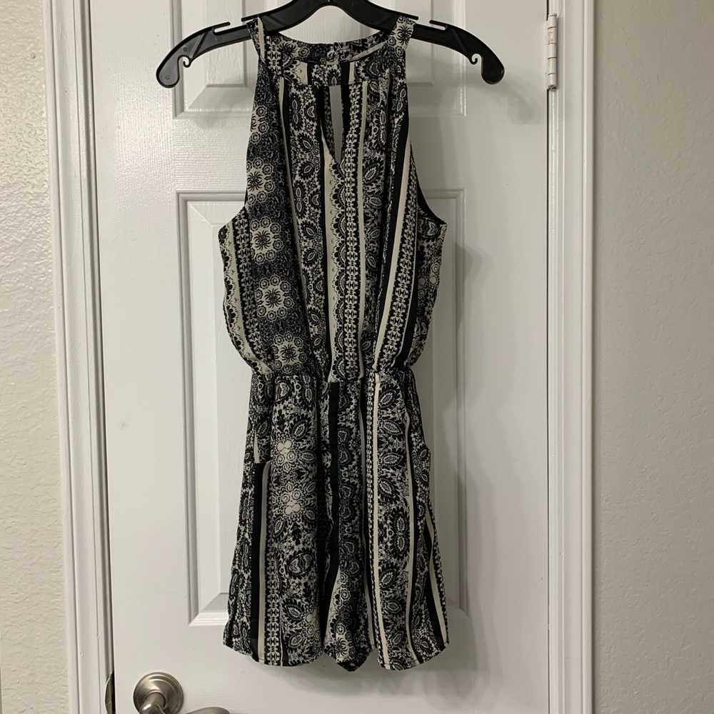 Black & white romper